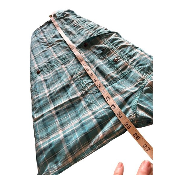 G.H. Bass & Co. Explorer Mens Blue & White Short Sleeve Plaid Shirt Size XL - Picture 5 of 6